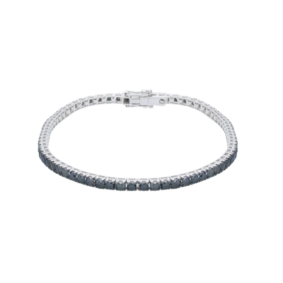 Armband Babila Milano Tennis in Weißgold Diamante Black 4.05 Ct BBE3605KB185-17,5 - BBE3605KB185-17,5